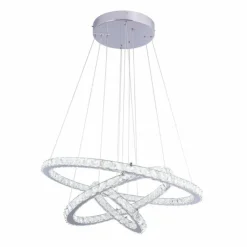 Luminaires Globo Lighting Suspensions|Suspension Globo MARILYN I Chrome, Aspect cristal, 1 lumière, Télécommandes
