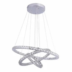 Luminaires Globo Lighting Suspensions|Suspension Globo MARILYN I Chrome, Aspect cristal, 1 lumière, Télécommandes