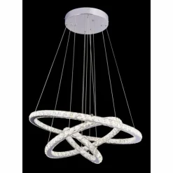 Luminaires Globo Lighting Suspensions|Suspension Globo MARILYN I Chrome, Aspect cristal, 1 lumière, Télécommandes
