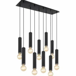 Luminaires Globo Lighting Suspensions|Suspension Globo MARION Noir, 10 lumières