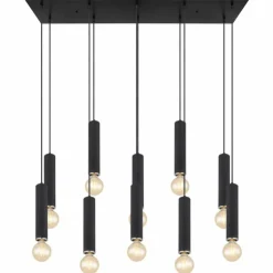Luminaires Globo Lighting Suspensions|Suspension Globo MARION Noir, 10 lumières