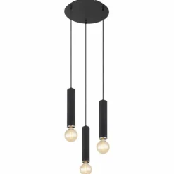 Luminaires Globo Lighting Suspensions|Suspension Globo MARION Noir, 3 lumières