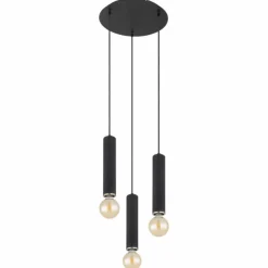 Luminaires Globo Lighting Suspensions|Suspension Globo MARION Noir, 3 lumières