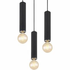 Luminaires Globo Lighting Suspensions|Suspension Globo MARION Noir, 3 lumières
