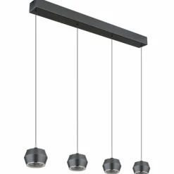 Luminaires Globo Lighting Suspensions|Suspension Globo MARTHY LED Gris, 4 lumières