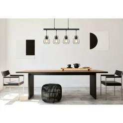 Luminaires Globo Lighting Éclairage Led|Suspension Globo MINA LED Noir, 4 lumières