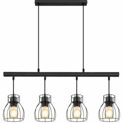 Luminaires Globo Lighting Éclairage Led|Suspension Globo MINA LED Noir, 4 lumières