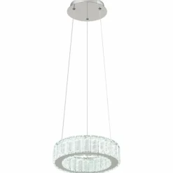 Luminaires Globo Lighting Éclairage Led|Suspension Globo MUCKY LED Chrome, 1 lumière, Télécommandes
