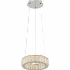 Luminaires Globo Lighting Éclairage Led|Suspension Globo MUCKY LED Chrome, 1 lumière, Télécommandes