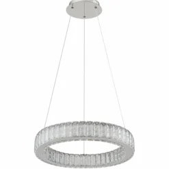 Luminaires Globo Lighting Éclairage Led|Suspension Globo MUCKY LED Chrome, 1 lumière, Télécommandes