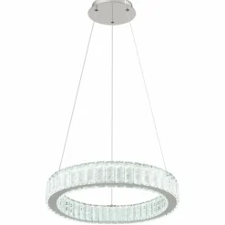 Luminaires Globo Lighting Éclairage Led|Suspension Globo MUCKY LED Chrome, 1 lumière, Télécommandes