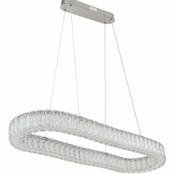 Luminaires Globo Lighting Éclairage Led|Suspension Globo MUCKY LED Chrome, 1 lumière, Télécommandes