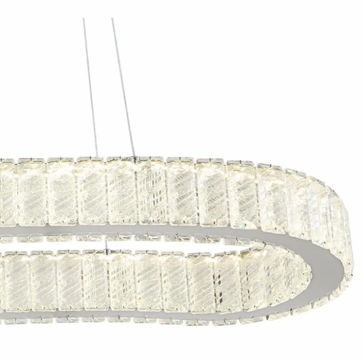 Luminaires Globo Lighting Éclairage Led|Suspension Globo MUCKY LED Chrome, 1 lumière, Télécommandes
