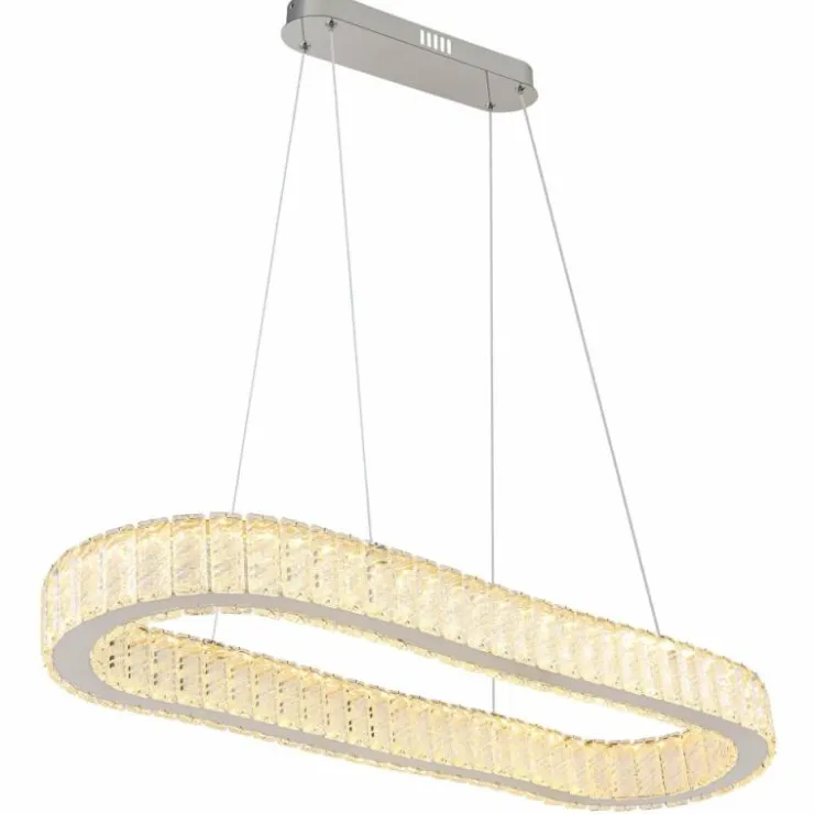 Luminaires Globo Lighting Éclairage Led|Suspension Globo MUCKY LED Chrome, 1 lumière, Télécommandes