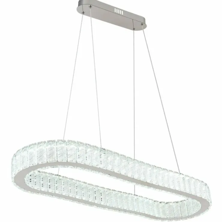 Luminaires Globo Lighting Éclairage Led|Suspension Globo MUCKY LED Chrome, 1 lumière, Télécommandes