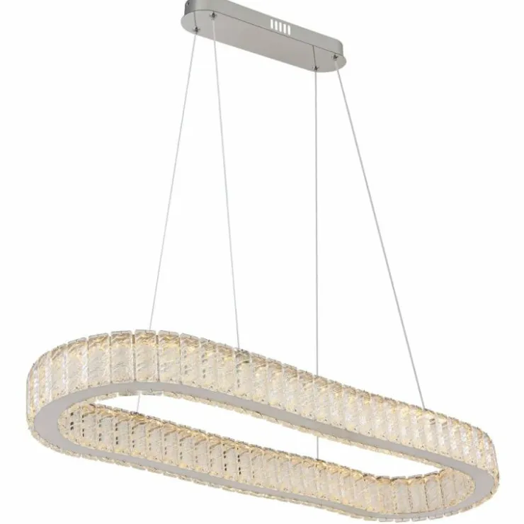 Luminaires Globo Lighting Éclairage Led|Suspension Globo MUCKY LED Chrome, 1 lumière, Télécommandes