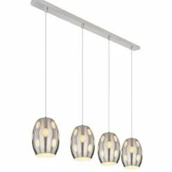 Luminaires Globo Lighting Suspensions|Suspension Globo NARRI Nickel mat, 4 lumières