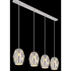 Luminaires Globo Lighting Suspensions|Suspension Globo NARRI Nickel mat, 4 lumières