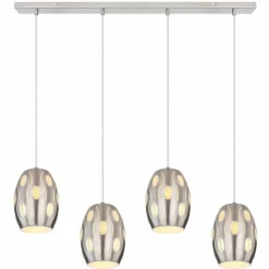 Luminaires Globo Lighting Suspensions|Suspension Globo NARRI Nickel mat, 4 lumières