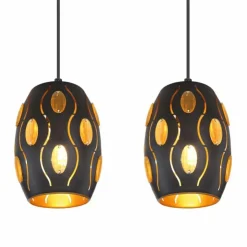 Luminaires Globo Lighting Suspensions|Suspension Globo NARRI Noir, 4 lumières