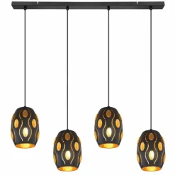 Luminaires Globo Lighting Suspensions|Suspension Globo NARRI Noir, 4 lumières