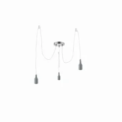 Luminaires Globo Lighting Suspensions|Suspension Globo OLIVER Gris, 3 lumières