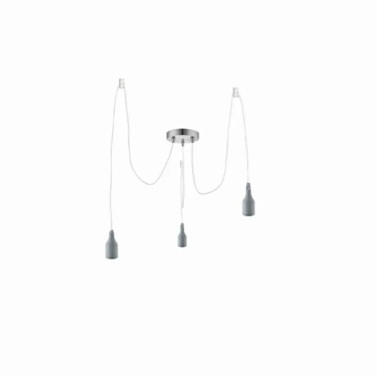 Luminaires Globo Lighting Suspensions|Suspension Globo OLIVER Gris, 3 lumières