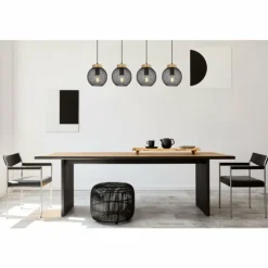 Luminaires Globo Lighting Suspensions|Suspension Globo PABLO Noir, 4 lumières