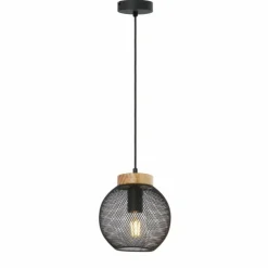 Luminaires Globo Lighting Suspensions|Suspension Globo PABLO Noir, 1 lumière