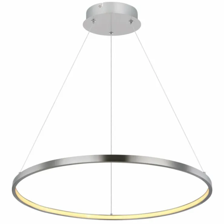 Luminaires Globo Lighting Suspensions|Suspension Globo RALPH LED Nickel mat, 1 lumière