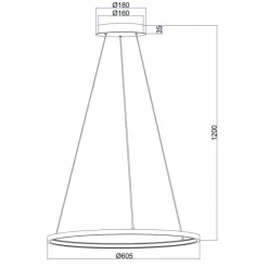 Luminaires Globo Lighting Suspensions|Suspension Globo RALPH LED Nickel mat, 1 lumière