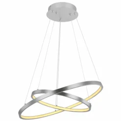 Luminaires Globo Lighting Éclairage Led|Suspension Globo RALPH LED Nickel mat, 1 lumière