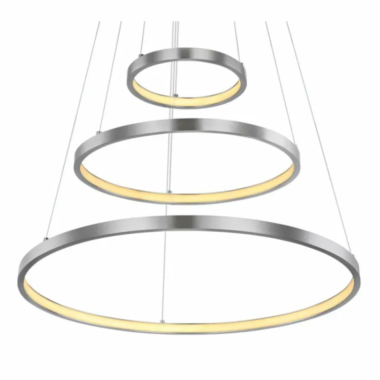 Luminaires Globo Lighting Suspensions|Suspension Globo RALPH LED Nickel mat, 1 lumière