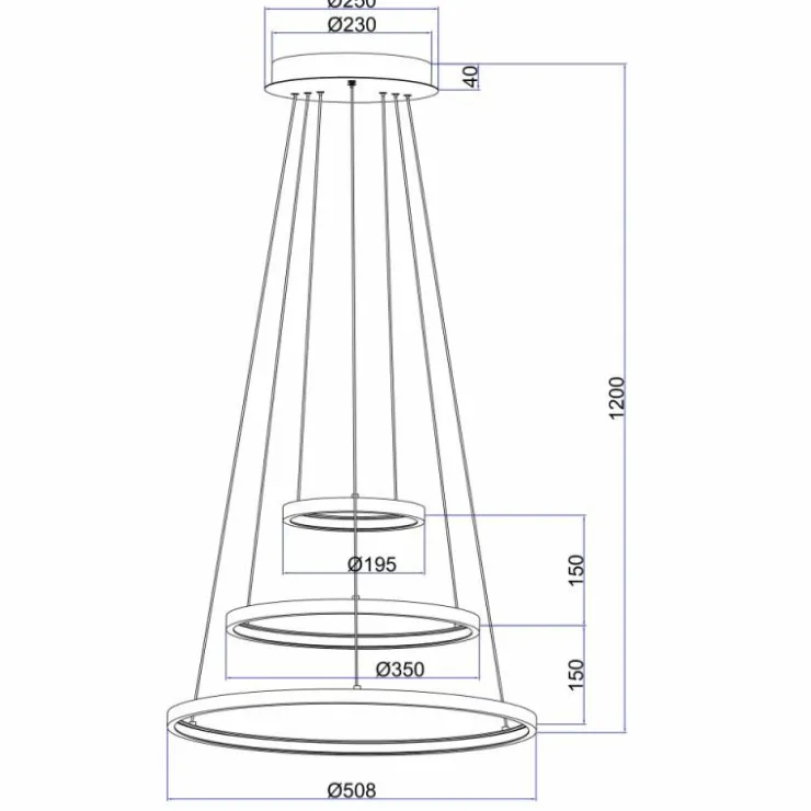 Luminaires Globo Lighting Suspensions|Suspension Globo RALPH LED Nickel mat, 1 lumière