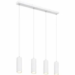Luminaires Globo Lighting Suspensions|Suspension Globo ROBBY Blanc, 4 lumières