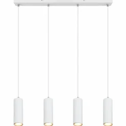 Luminaires Globo Lighting Suspensions|Suspension Globo ROBBY Blanc, 4 lumières