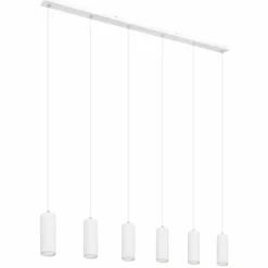 Luminaires Globo Lighting Suspensions|Suspension Globo ROBBY Blanc, 6 lumières