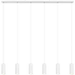 Luminaires Globo Lighting Suspensions|Suspension Globo ROBBY Blanc, 6 lumières