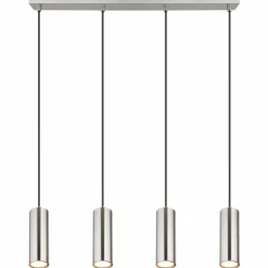 Luminaires Globo Lighting Suspensions|Suspension Globo ROBBY Nickel mat, 4 lumières