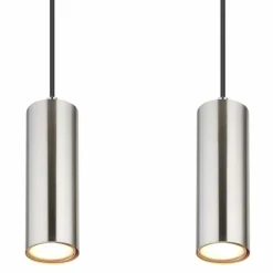 Luminaires Globo Lighting Suspensions|Suspension Globo ROBBY Nickel mat, 4 lumières