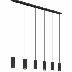 Luminaires Globo Lighting Suspensions|Suspension Globo ROBBY Noir, 6 lumières