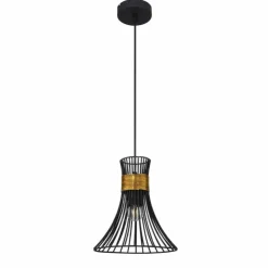 Luminaires Globo Lighting Suspensions|Suspension Globo ROXY Noir, 1 lumière
