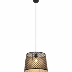 Luminaires Globo Lighting Suspensions|Suspension Globo SAMBESI Noir, 1 lumière