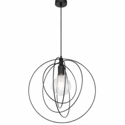 Luminaires Globo Lighting Suspensions|Suspension Globo SARINI Noir, 1 lumière