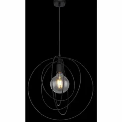 Luminaires Globo Lighting Suspensions|Suspension Globo SARINI Noir, 1 lumière