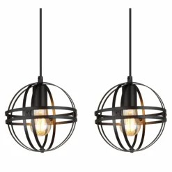 Luminaires Globo Lighting Suspensions|Suspension Globo TAMARA Noir, 4 lumières
