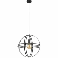 Luminaires Globo Lighting Suspensions|Suspension Globo TAMARA Noir, 1 lumière