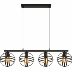 Luminaires Globo Lighting Suspensions|Suspension Globo TAMARA Noir, 4 lumières