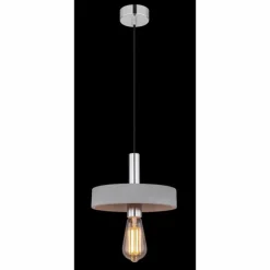 Luminaires Globo Lighting Suspensions|Suspension Globo TIMO Gris, 1 lumière