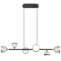Luminaires Globo Lighting Éclairage Led|Suspension Globo UNTSY LED Titane, 6 lumières, Télécommandes